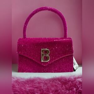 BeBe Mini Hollywood Barbie Pink Bling Satchel Crossbody